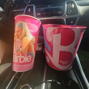 Barbie popcorn tin and cup